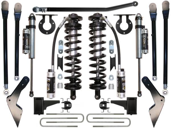 ICON Vehicle Dynamics - ICON 2008-2010 Ford F250/F350, 4-5.5" Lift, Stage 4 Coilover Conversion System