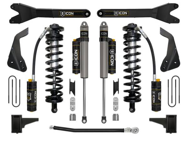 ICON Vehicle Dynamics - ICON 2008-10 Ford F250/F350 4-5.5" Lift Stage 4 Coilover Conversion w/Radius Arm