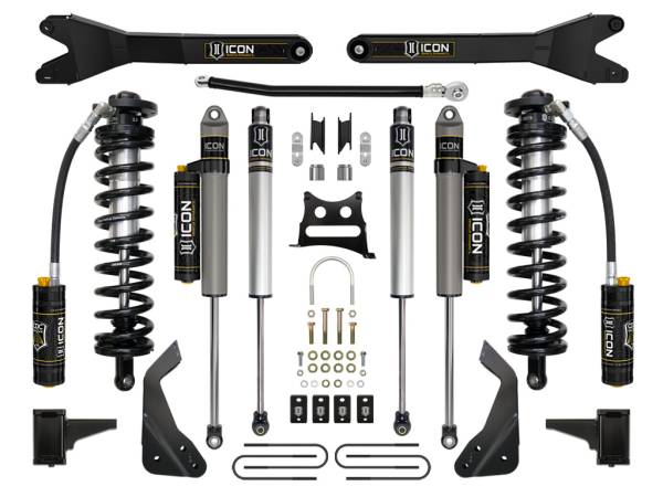 ICON Vehicle Dynamics - ICON 2008-10 Ford F250/F350 4-5.5" Lift Stage 5 Coilover Conversion w/Radius Arm