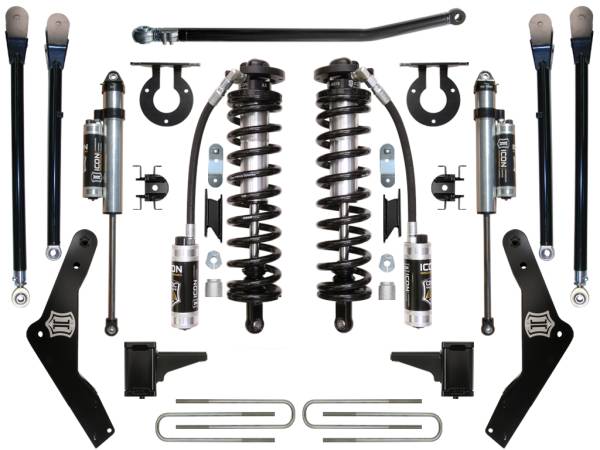 ICON Vehicle Dynamics - ICON 2011-2016 Ford F250/F350, 4-5.5" Lift, Stage 4 Coilover Conversion System