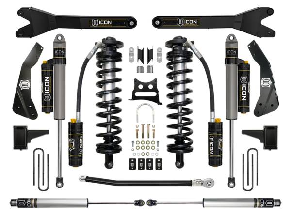 ICON Vehicle Dynamics - ICON 2011-16 Ford F250/F350 4-5.5" Lift Stage 5 Coilover Conversion w/Radius Arm