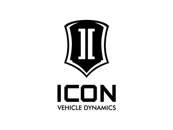 ICON Vehicle Dynamics - ICON Vehicle Dynamics Stacked Logo Sticker, Black, 6” Tall