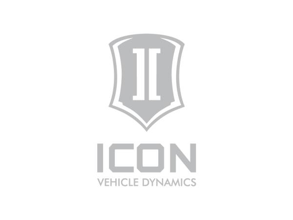 ICON Vehicle Dynamics - ICON Vehicle Dynamics Stacked Logo Sticker, Silver, 6” Tall