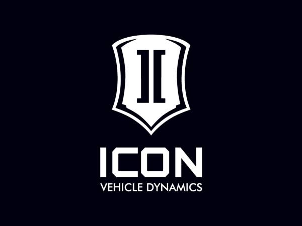 ICON Vehicle Dynamics - ICON Vehicle Dynamics Stacked Logo Sticker, White, 6” Tall