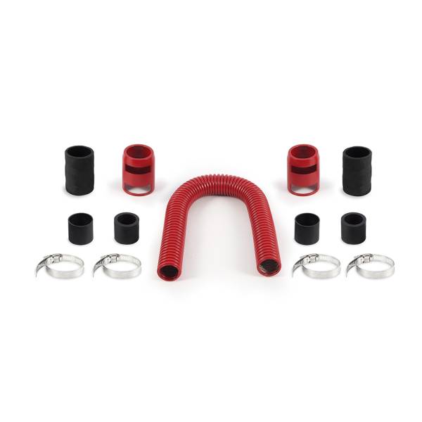 Mishimoto - Mishimoto Universal Flexible Stainless Steel Radiator Hose Kit, 24", Red - MMAH-U24RD