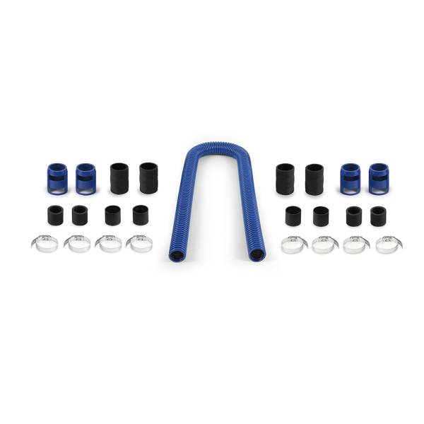 Mishimoto - Mishimoto Universal Flexible Stainless Steel Radiator Hose Kit, 48", Blue - MMAH-U48BL