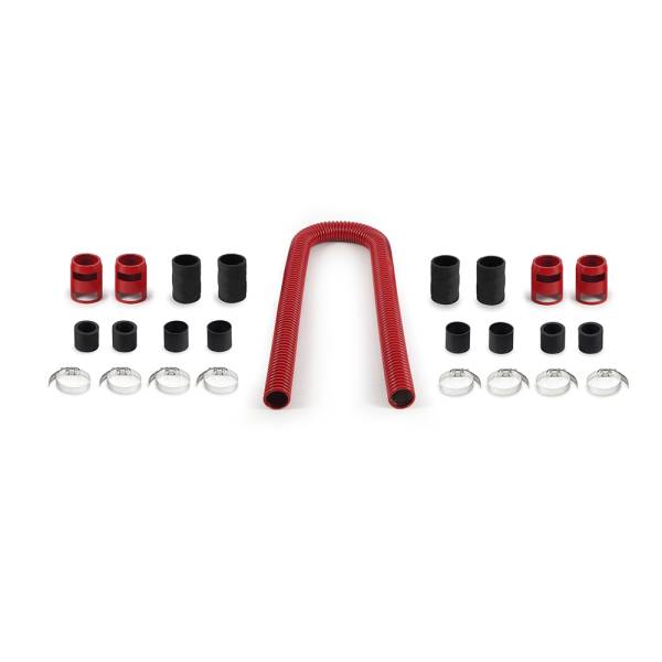 Mishimoto - Mishimoto Universal Flexible Stainless Steel Radiator Hose Kit, 48", Red - MMAH-U48RD