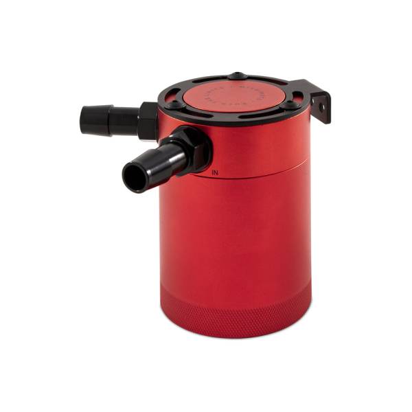 Mishimoto - Mishimoto Compact Baffled Oil Catch Can, 2-Port - MMBCC-CBTWO-RD