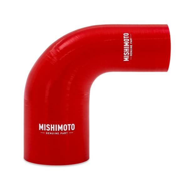 Mishimoto - Mishimoto 90-Degree Silicone Transition Coupler, 1.75-in to 2.50-in, Red - MMCP-R90-17525RD