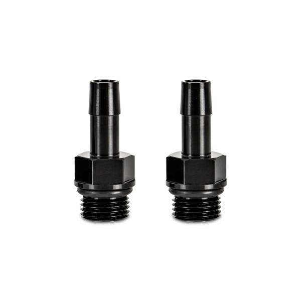 Mishimoto - Mishimoto M16x1.5 to 3/8" Hose Barb Aluminum Fittings, Pack of 2 - MMFT-M16-38BK