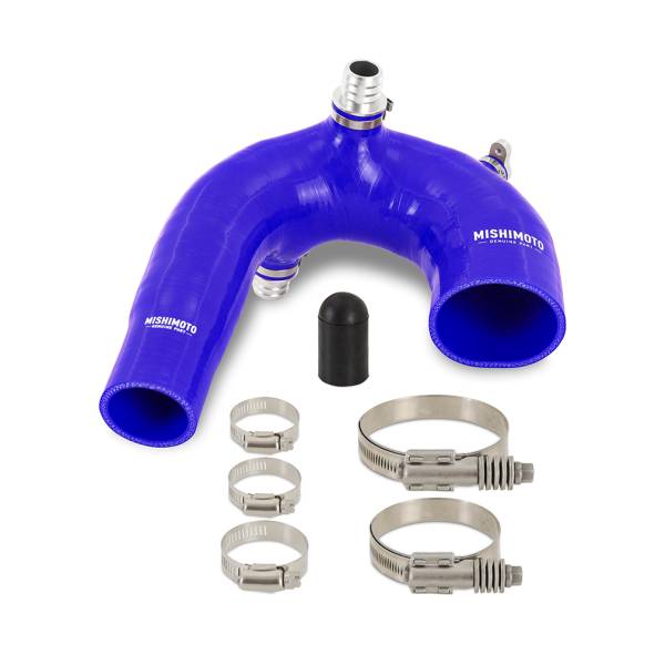 Mishimoto - Mishimoto Silicone Intake J-Tube, Fits Polaris RZR XP Turbo 2016+, Blue - MMHOSE-RZR-16AIBL