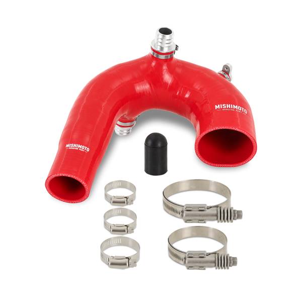 Mishimoto - Mishimoto Silicone Intake J-Tube, Fits Polaris RZR XP Turbo 2016+, Red - MMHOSE-RZR-16AIRD