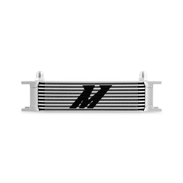 Mishimoto - Mishimoto Universal 10-Row Oil Cooler, -8AN, Silver - MMOC-10-8SL