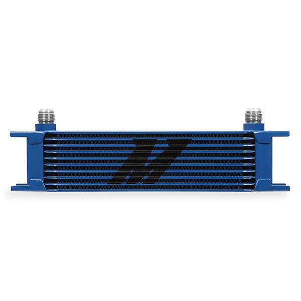 Mishimoto - Mishimoto Universal 10-Row Oil Cooler, Blue - MMOC-10BL