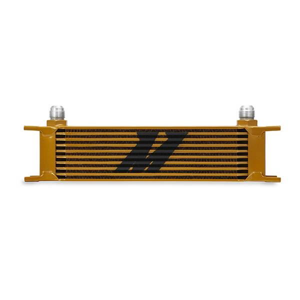 Mishimoto - Mishimoto Universal 10 Row Oil Cooler, Gold - MMOC-10G