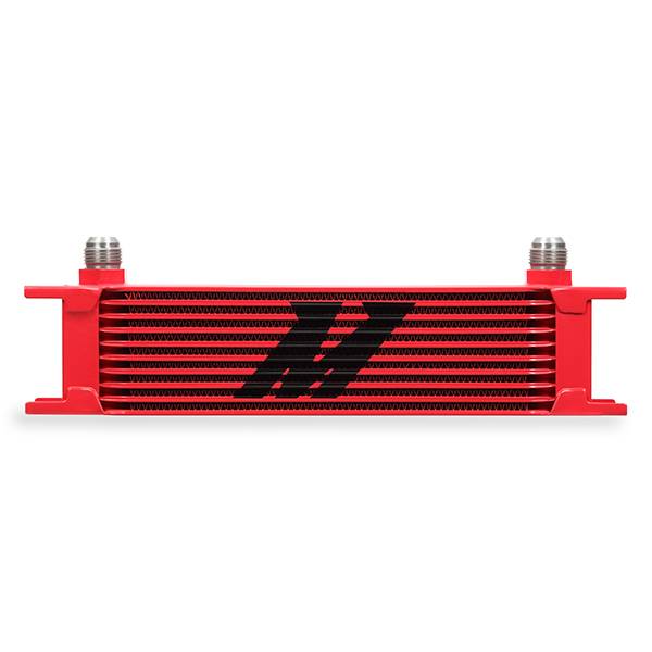 Mishimoto - Mishimoto Universal 10-Row Oil Cooler, Red - MMOC-10RD