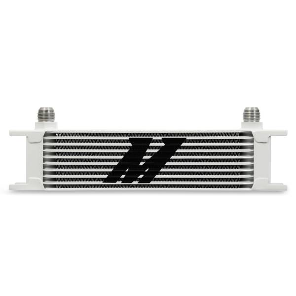 Mishimoto - Mishimoto Universal 10-Row Oil Cooler, White - MMOC-10WT