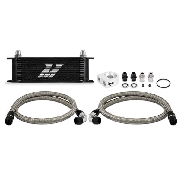 Mishimoto - Mishimoto Universal Oil Cooler Kit, 13-Row, Black - MMOC-U13BK