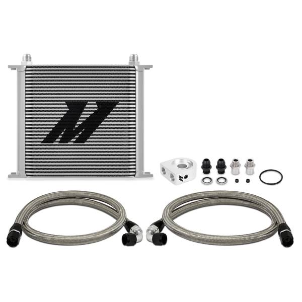 Mishimoto - Mishimoto Universal Oil Cooler Kit, 34-Row, Silver - MMOC-U34SL