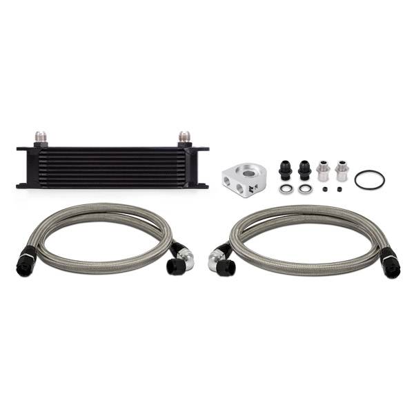 Mishimoto - Mishimoto Universal 10 Row Oil Cooler Kit, Black - MMOC-UBK