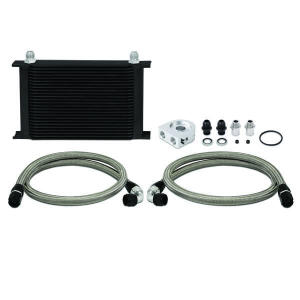 Mishimoto - Mishimoto Universal Oil Cooler Kit, Black, 25 Row - MMOC-UHBK