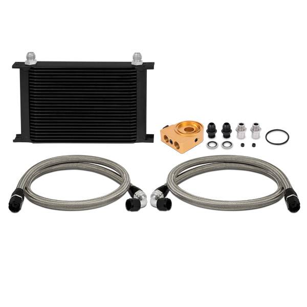 Mishimoto - Mishimoto Universal Thermostatic Oil Cooler Kit, Black, 25 Row - MMOC-UHTBK