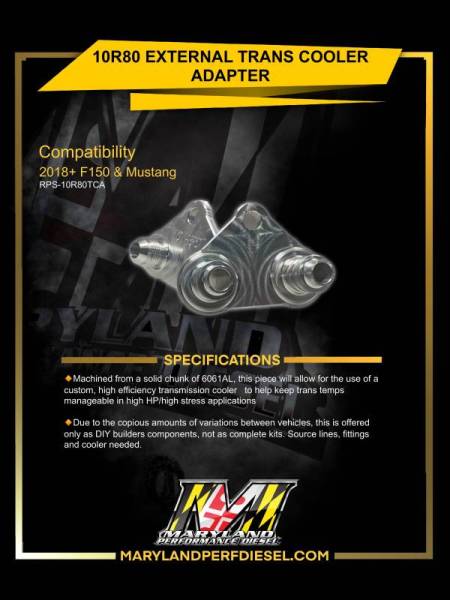 Maryland Performance Diesel - Maryland Performance 17-20 10R80 Trans Cooler Adapter - 10R80TCA