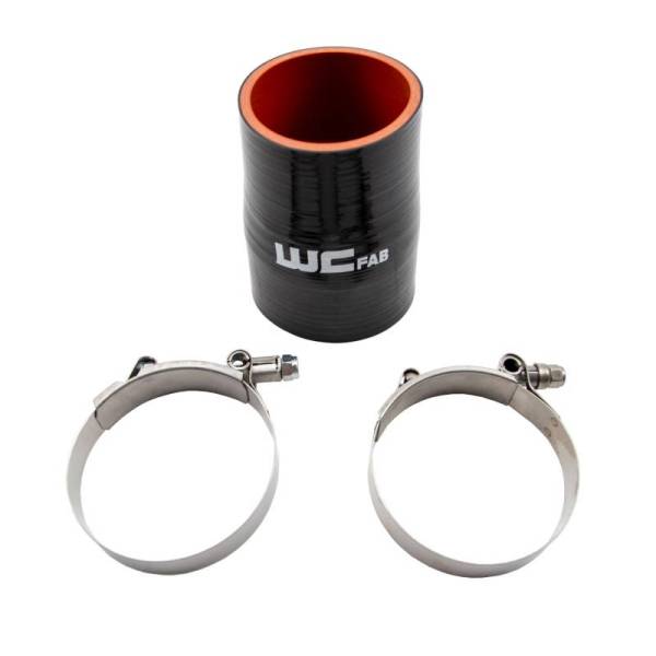 Wehrli Custom Fabrication - Wehrli Custom 2.75" x 3" ID Straight Reducer 4.5" Long Silicone Boot and Clamp Kit