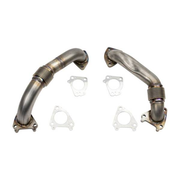 Wehrli Custom Fabrication - Wehrli Custom 2001-2004 LB7 Duramax 2" Stainless Single Turbo Up Pipe Kit for OEM or Wehrli Custom Manifolds w/ Gaskets