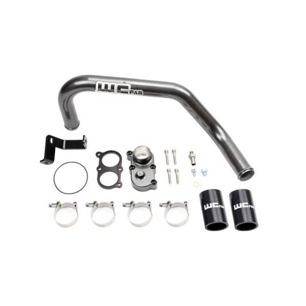 Wehrli Custom Fabrication - Wehrli Custom 2006-2010 LBZ/LMM Duramax Top Outlet Billet Thermostat Housing and Upper Coolant Pipe Kit for DUAL CP3