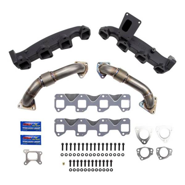 Wehrli Custom Fabrication - Wehrli Custom 2017-2024 L5P Duramax Billet Exhaust Manifold & 2" Stainless Up Pipe Kit