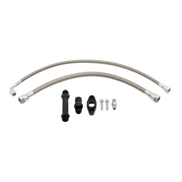 Wehrli Custom Fabrication - Wehrli Custom Cummins 2nd Gen Swap Oil Feed & Drain Line Kit