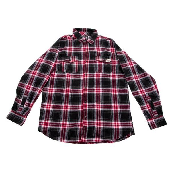 Wehrli Custom Fabrication - Wehrli Custom Men's Flannel - Black, Red & White Plaid, Limited Edition