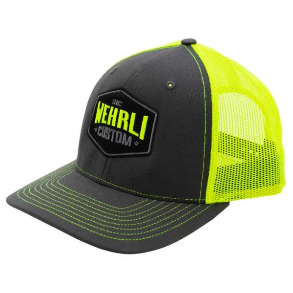 Wehrli Custom Fabrication - Wehrli Custom Snap Back Hat Charcoal/Neon Yellow Badge