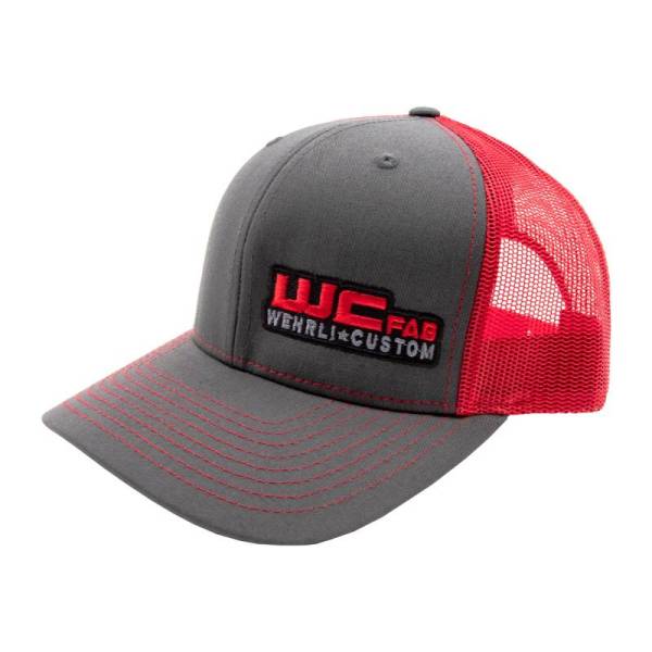 Wehrli Custom Fabrication - Wehrli Custom Snap Back Hat Charcoal/Red WCFab 