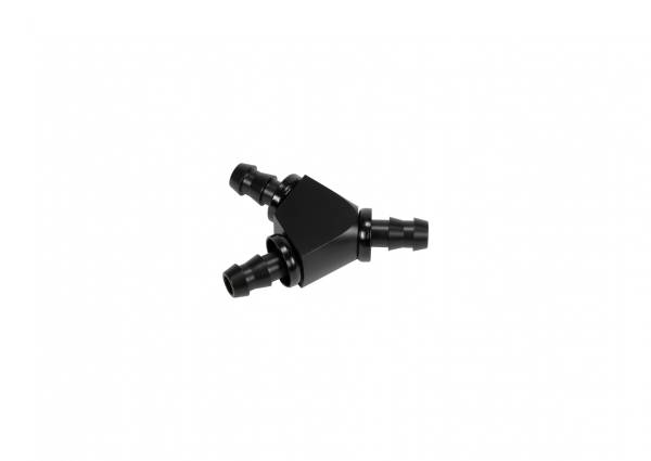 Fleece Performance - Fleece Performance 3/8 Inch Black Anodized Aluminum Y Barbed Fitting (For -6 Pushlock Hose)