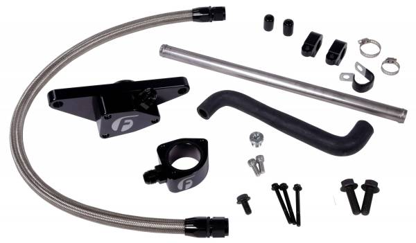 Fleece Performance - Fleece Performance Cummins Coolant Bypass Kit 003-05 Auto Trans with Stainless Steel Braided Line