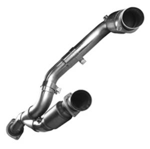 Kooks 3in. SS GREEN Catted Y-Pipe. 2009-2010 GM Truck 6.2L. Connects to OEM - 28563300