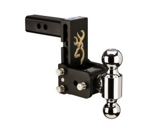 B&W Trailer Hitches Trailer Hitch Ball Mount B&W Tow And Stow Dual Ball 2" Adj Ball Mount 5" Drop/5-1/2" Rise, Browning - TS10037BB