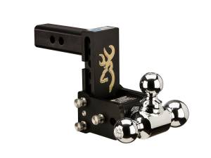B&W Trailer Hitches Trailer Hitch Ball Mount B&W Tow And Stow Tri Ball 2" Adj Ball Mount 5" Drop/5-1/2" Rise, Browning - TS10048BB