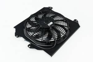 CSF Cooling - Racing & High Performance Division 92-00 Civic All-Aluminum Fan Shroud w/ 12-inch SPAL Fan - Black - 2858FB