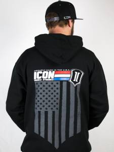 ICON Vehicle Dynamics - ICON GI-Logo Hoodie – Black, XXL - Image 2