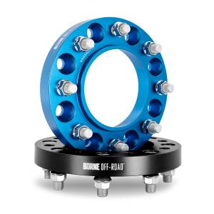 Mishimoto Wheel Spacers, 8X165.1, 121.3mm Center Bore, M14 X 1.5, 25mm Thick, Blue - BNWS-006-250BL