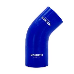 Mishimoto 45-Degree Silicone Transition Coupler, 2.00-in to 2.25-in, Blue - MMCP-R45-20225BL