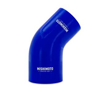 Mishimoto 45-Degree Silicone Transition Coupler, 3.00-in to 3.75-in, Blue - MMCP-R45-30375BL