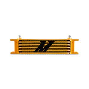 Mishimoto Universal 10-Row Oil Cooler, -6AN, Gold - MMOC-10-6GD