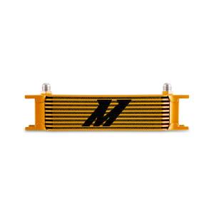 Mishimoto Universal 10-Row Oil Cooler, -8AN, Gold - MMOC-10-8GD