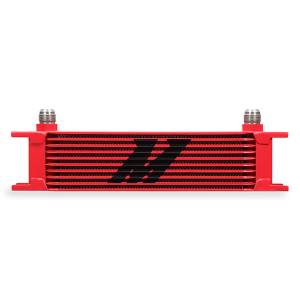 Mishimoto Universal 10-Row Oil Cooler, Red - MMOC-10RD