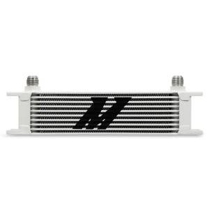 Mishimoto Universal 10-Row Oil Cooler, White - MMOC-10WT