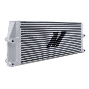 Mishimoto Heavy-Duty Bar and Plate Oil Cooler, 17in Core, Same-Side Outlets, Silver - MMOC-SSO-17SL